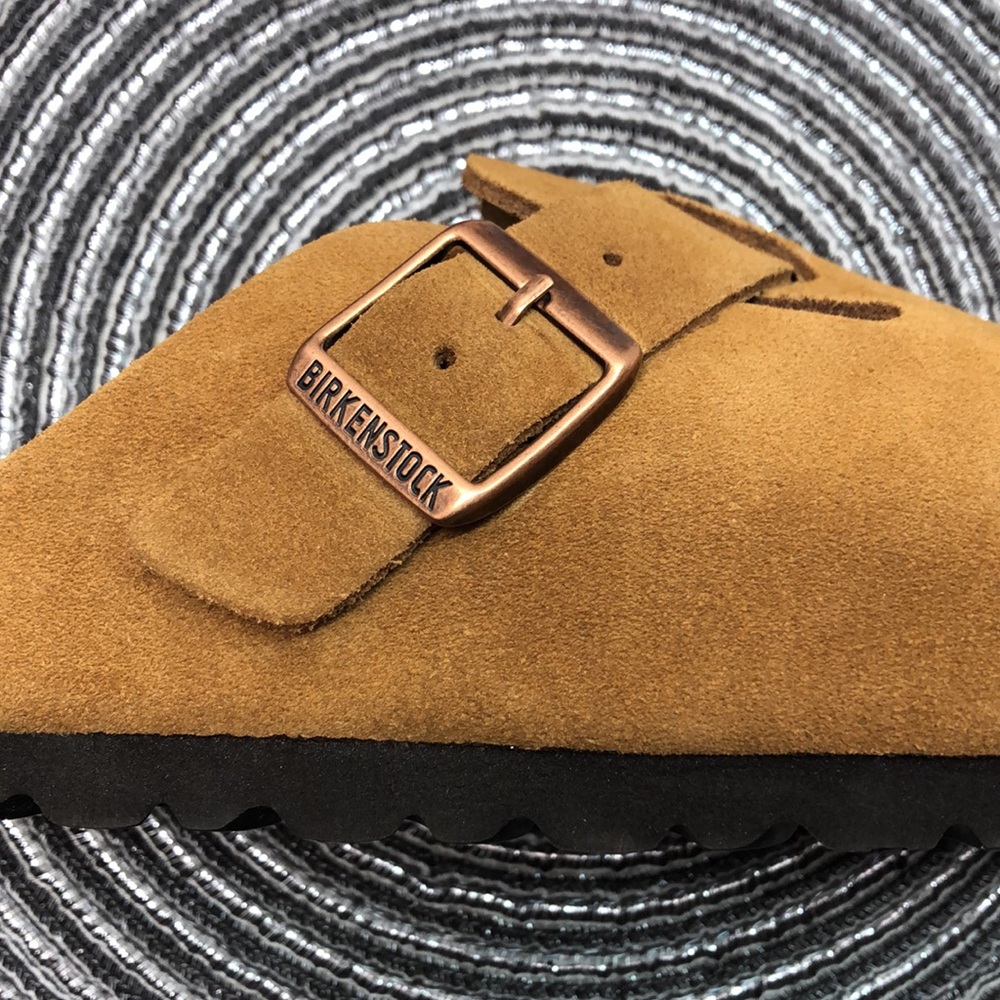 🎊FRESH🎊 NWT Women's Mink Suede Birkenstock Boston Shoes - Narrow Fit - Picture 5 of 6